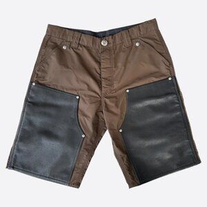 Chrome Hearts Brown Nylon & Leather Carpenter Shorts